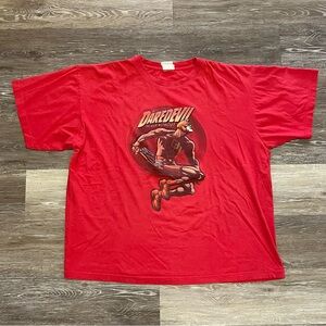Vintage Y2K Marvel Daredevil T Shirt Men's Size XL Red Novel Teez Tag 2000s